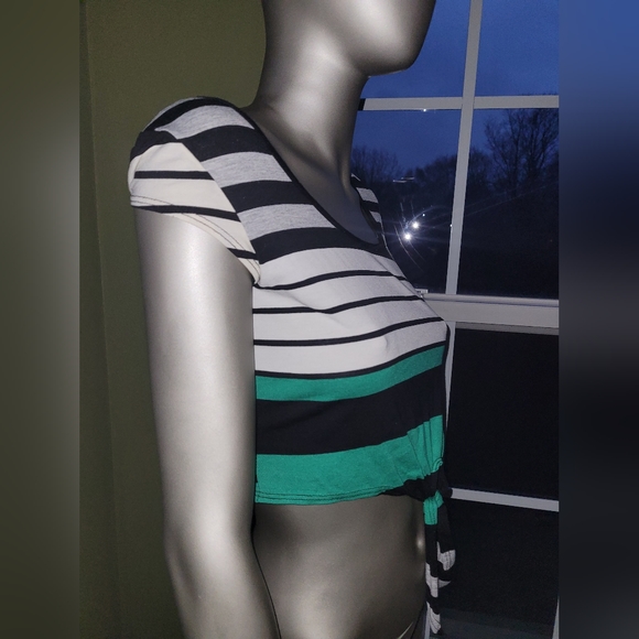 Striped Crop Top - Picture 2 of 4